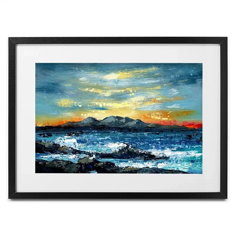Mountain And Sunset Framed Art Print Mountain And Sunset Framed Art Print wall art product Svetlana Aleynikova