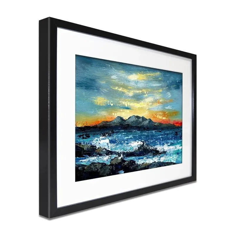 Mountain And Sunset Framed Art Print Mountain And Sunset Framed Art Print wall art product Svetlana Aleynikova