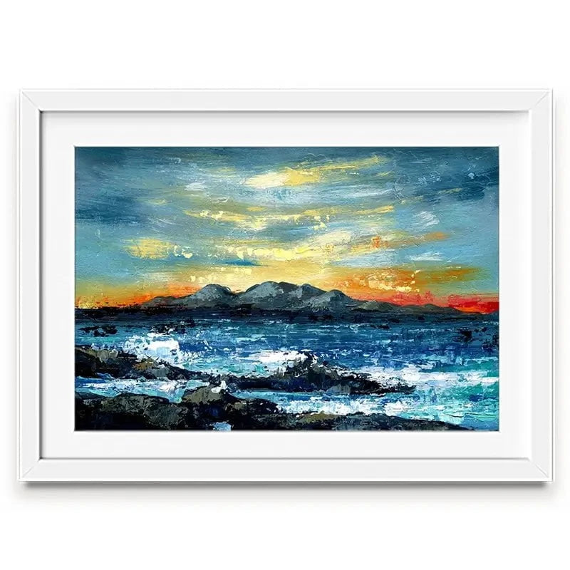 Mountain And Sunset Framed Art Print Mountain And Sunset Framed Art Print wall art product Svetlana Aleynikova