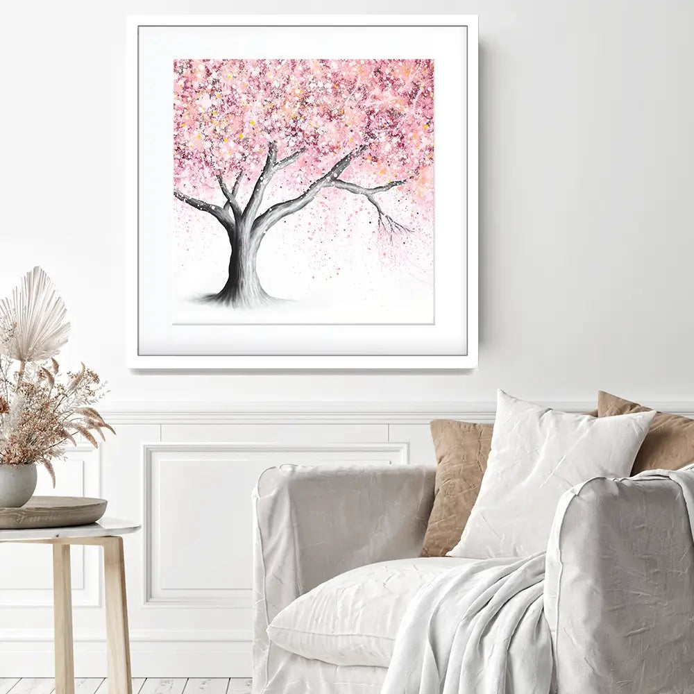 Mountain Blossom Tree Square Framed Art Print Mountain Blossom Tree Square Framed Art Print wall art product Ashvin Harrison (2016-2022 collection)