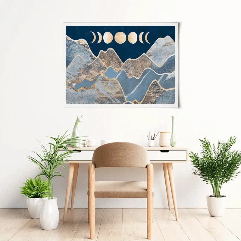 Mountain Moon Cycles Art Print Mountain Moon Cycles Art Print wall art product Sarah Manovski