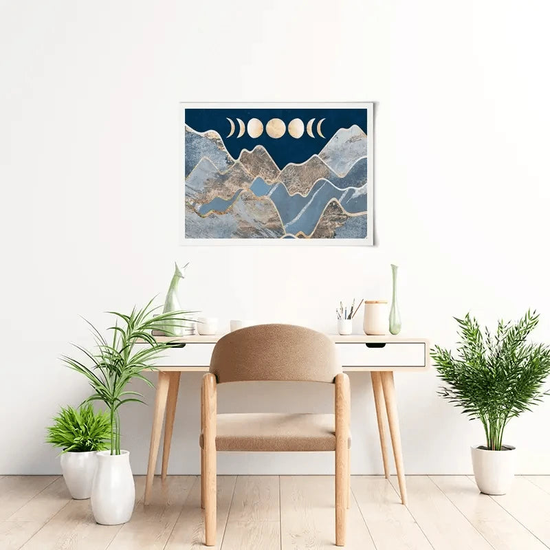 Mountain Moon Cycles Art Print Mountain Moon Cycles Art Print wall art product Sarah Manovski