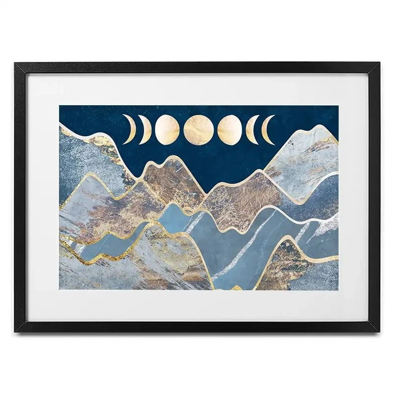Mountain Moon Cycles Framed Art Print Mountain Moon Cycles Framed Art Print wall art product Sarah Manovski