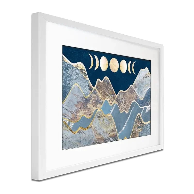 Mountain Moon Cycles Framed Art Print Mountain Moon Cycles Framed Art Print wall art product Sarah Manovski