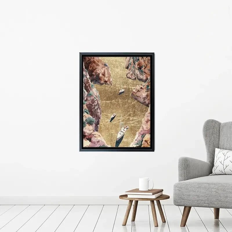 Mountain River Of Gold Canvas Print Mountain River Of Gold Canvas Print wall art product Svetlana Aleynikova