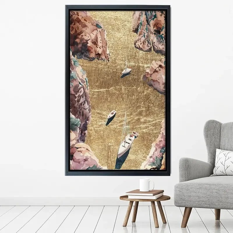 Mountain River Of Gold Canvas Print Mountain River Of Gold Canvas Print wall art product Svetlana Aleynikova