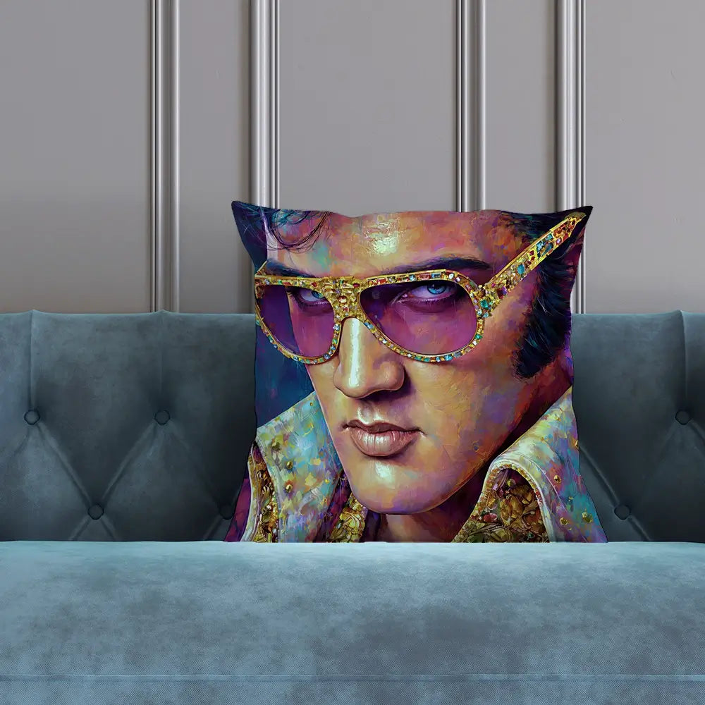 Mr Elvis Cushion Mr Elvis Cushion wall art product David Alexander Elder