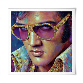 Mr Elvis Square Art Print Mr Elvis Square Art Print wall art product David Alexander Elder