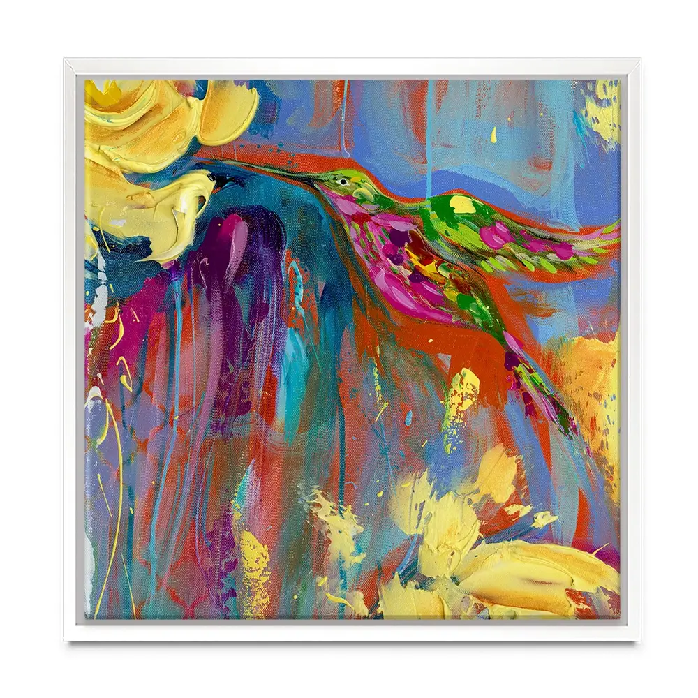 Mr Hummer Square Canvas Print Mr Hummer Square Canvas Print wall art product Estelle Grengs - Independent