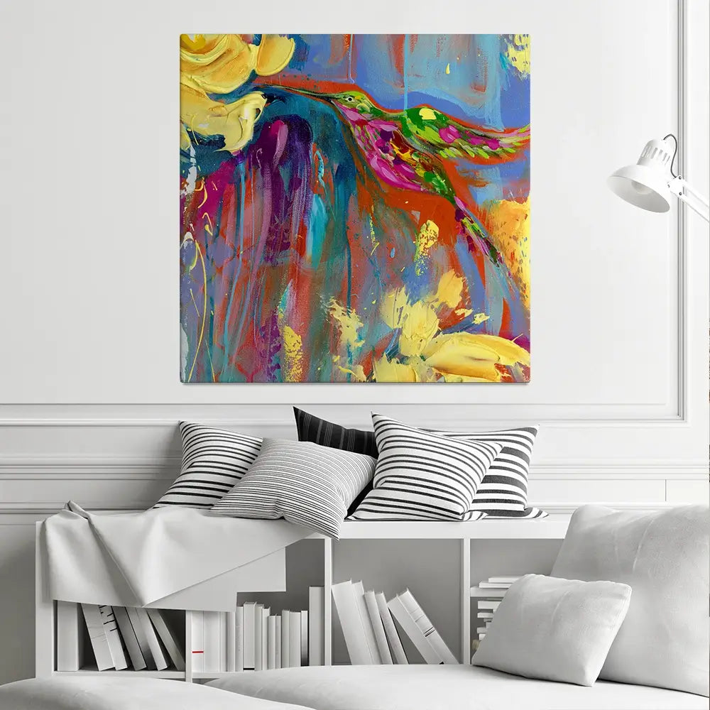 Mr Hummer Square Canvas Print Mr Hummer Square Canvas Print wall art product Estelle Grengs - Independent