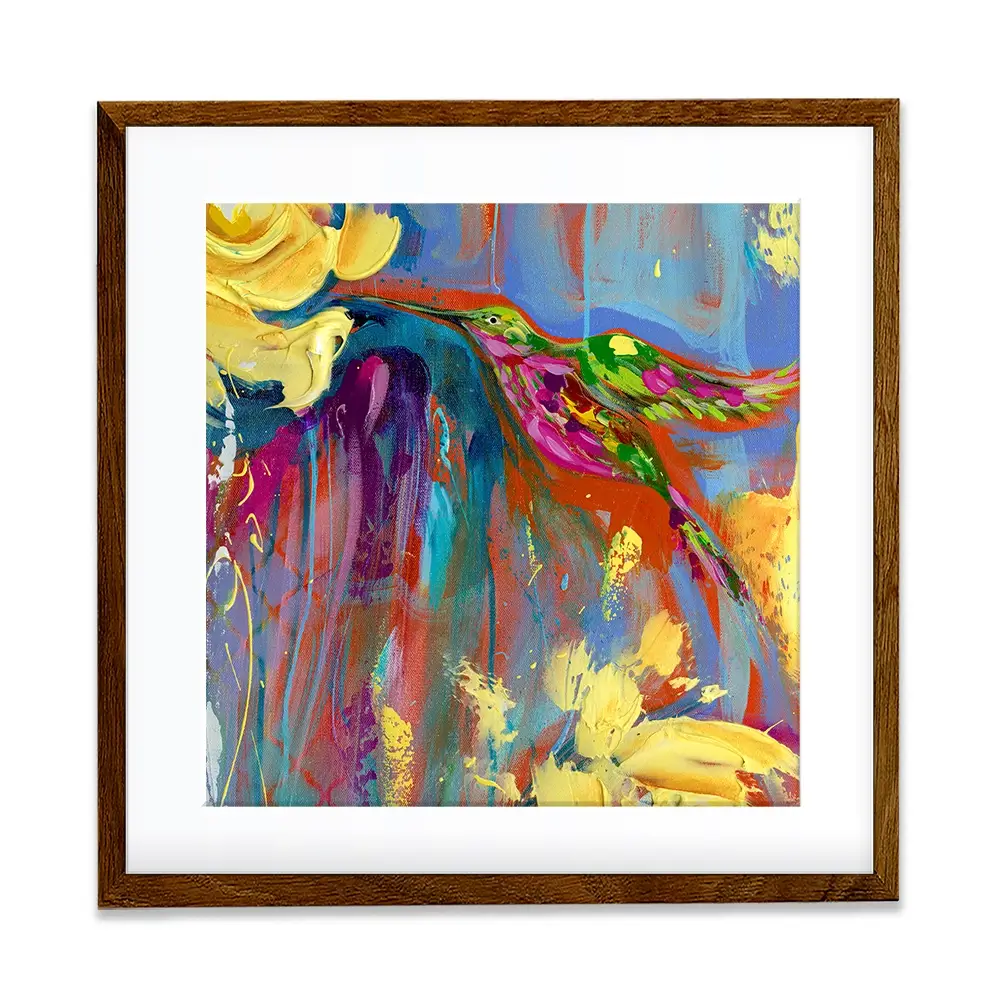 Mr Hummer Square Framed Art Print Mr Hummer Square Framed Art Print wall art product Estelle Grengs - Independent