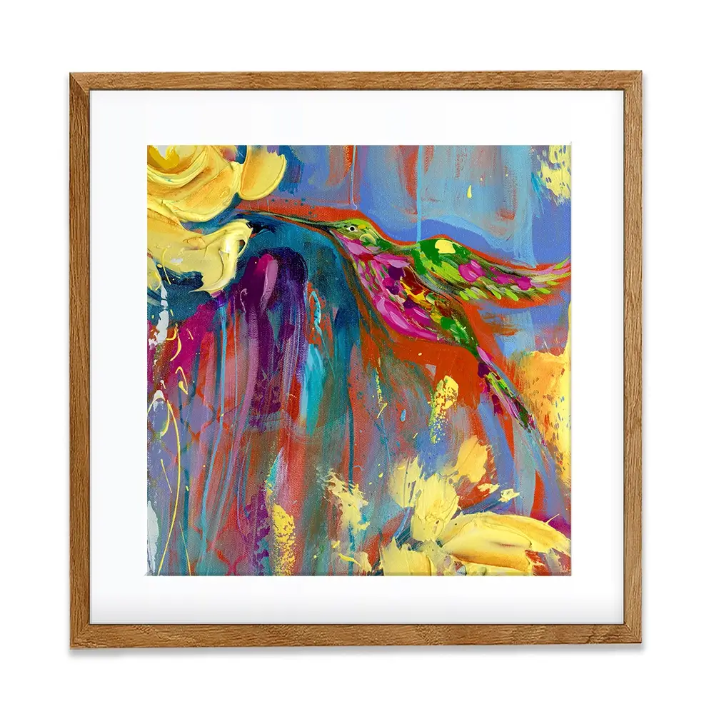 Mr Hummer Square Framed Art Print Mr Hummer Square Framed Art Print wall art product Estelle Grengs - Independent