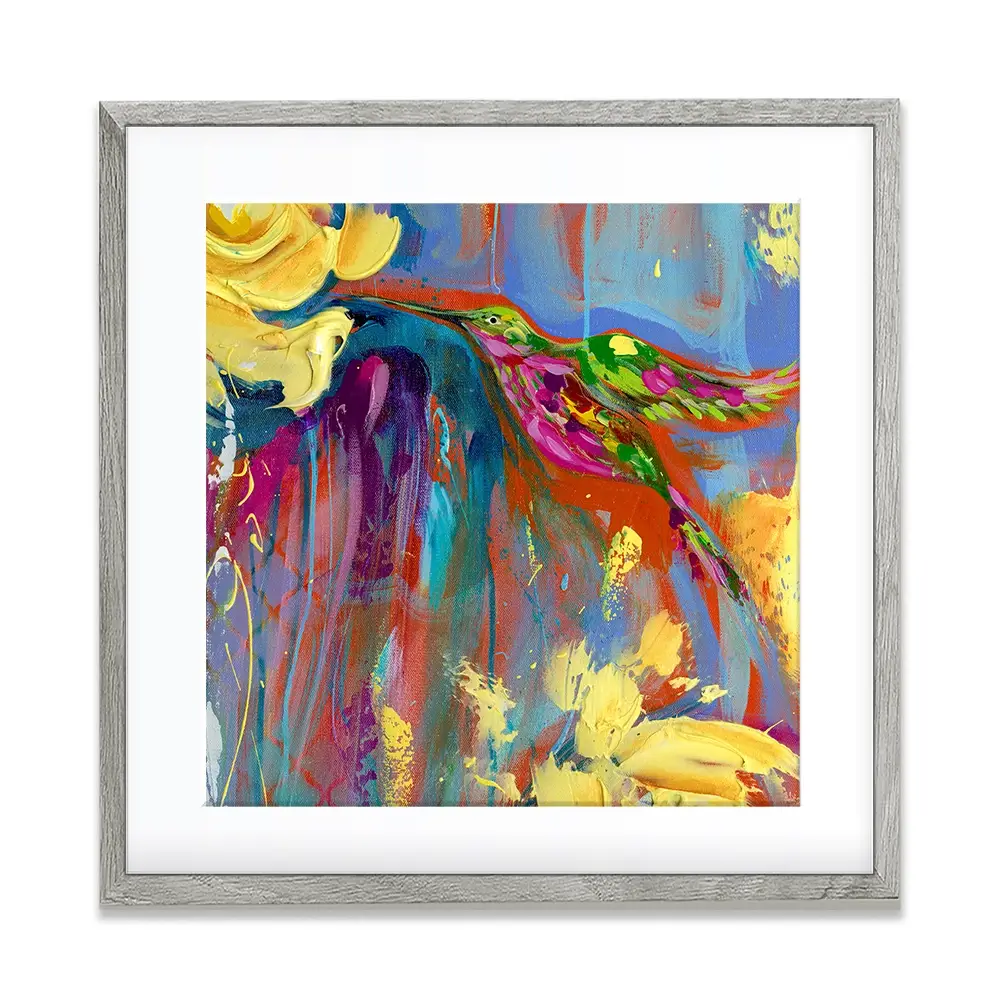 Mr Hummer Square Framed Art Print Mr Hummer Square Framed Art Print wall art product Estelle Grengs - Independent