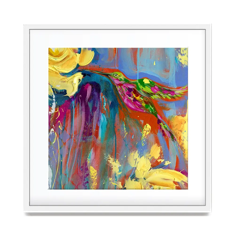 Mr Hummer Square Framed Art Print Mr Hummer Square Framed Art Print wall art product Estelle Grengs - Independent