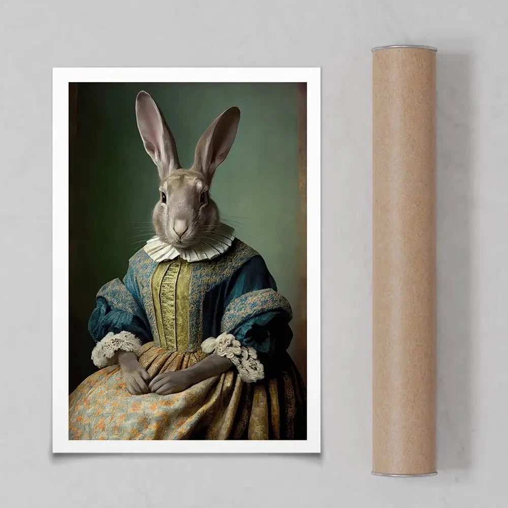 Mrs Bunny Art Print Mrs Bunny Art Print wall art product Treechild