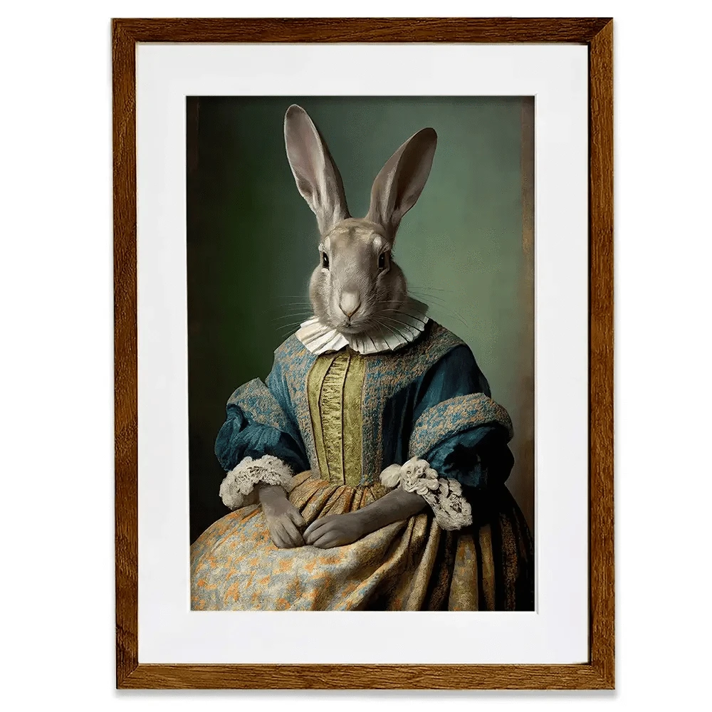 Mrs Bunny Framed Art Print Mrs Bunny Framed Art Print wall art product Treechild