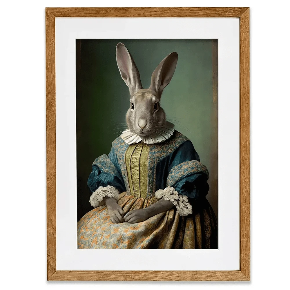 Mrs Bunny Framed Art Print Mrs Bunny Framed Art Print wall art product Treechild
