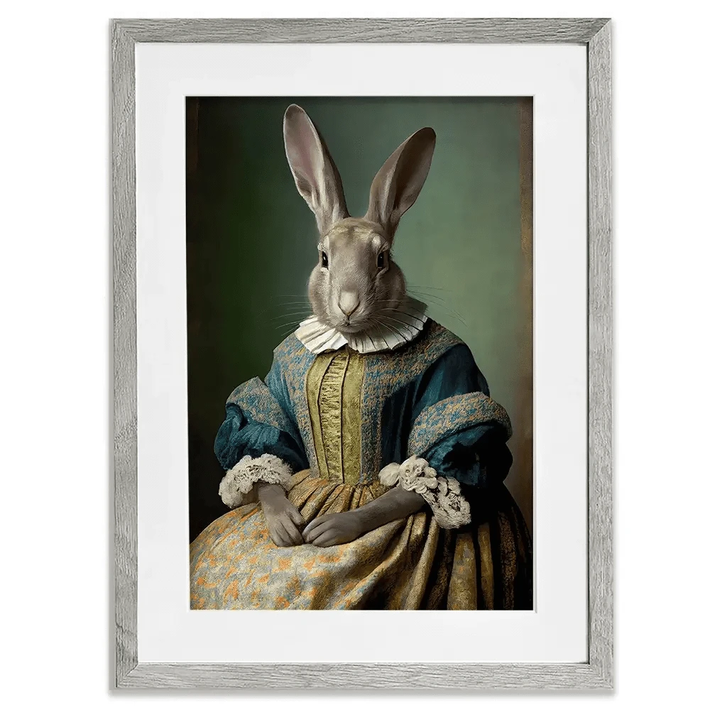 Mrs Bunny Framed Art Print Mrs Bunny Framed Art Print wall art product Treechild