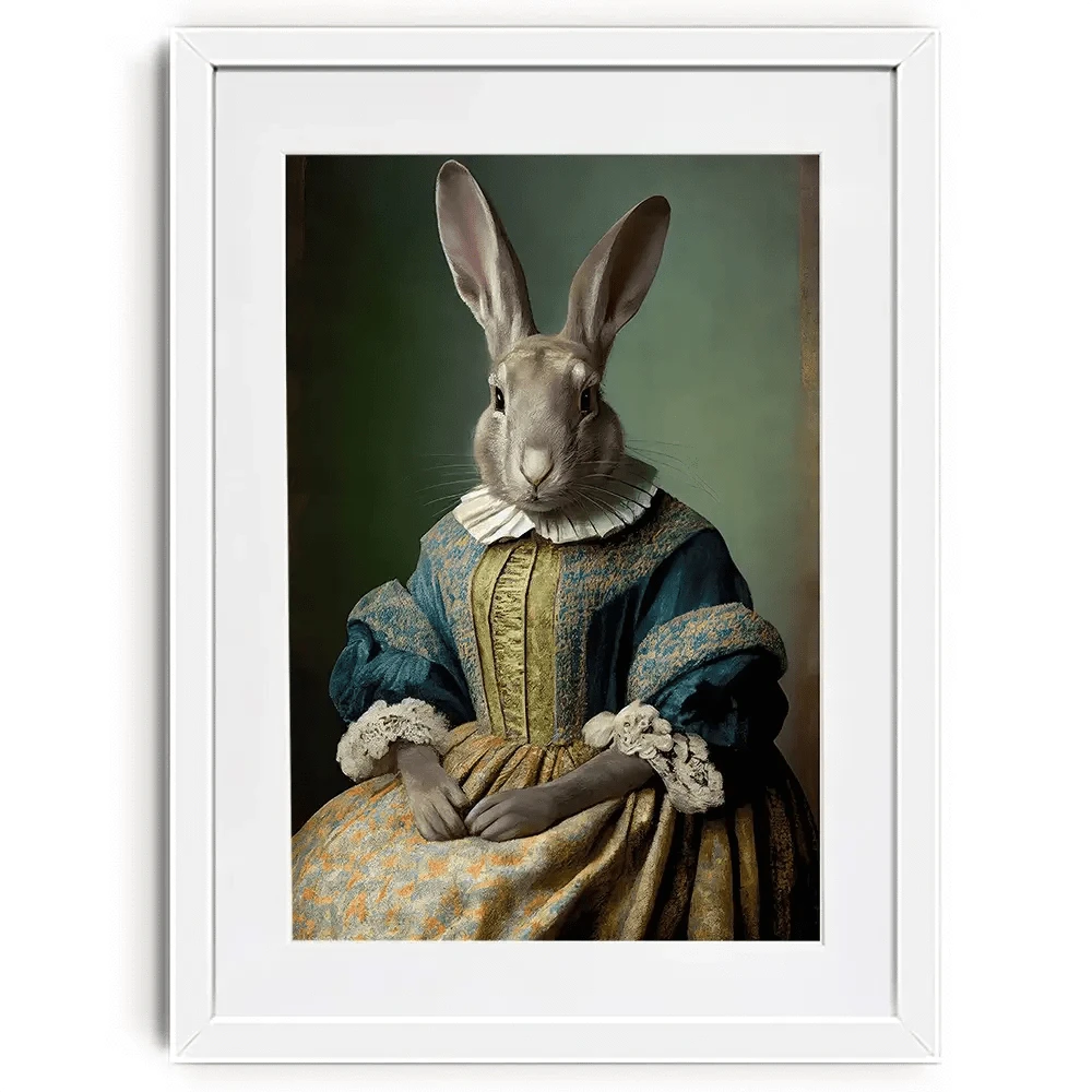 Mrs Bunny Framed Art Print Mrs Bunny Framed Art Print wall art product Treechild