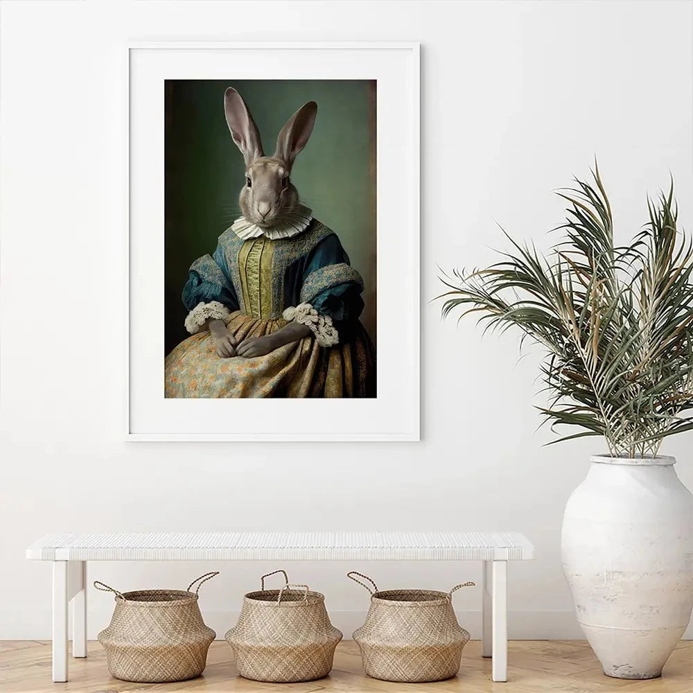 Mrs Bunny Framed Art Print Mrs Bunny Framed Art Print wall art product Treechild