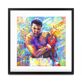Muhammad Ali Square Framed Art Print Muhammad Ali Square Framed Art Print wall art product Leon Devenice