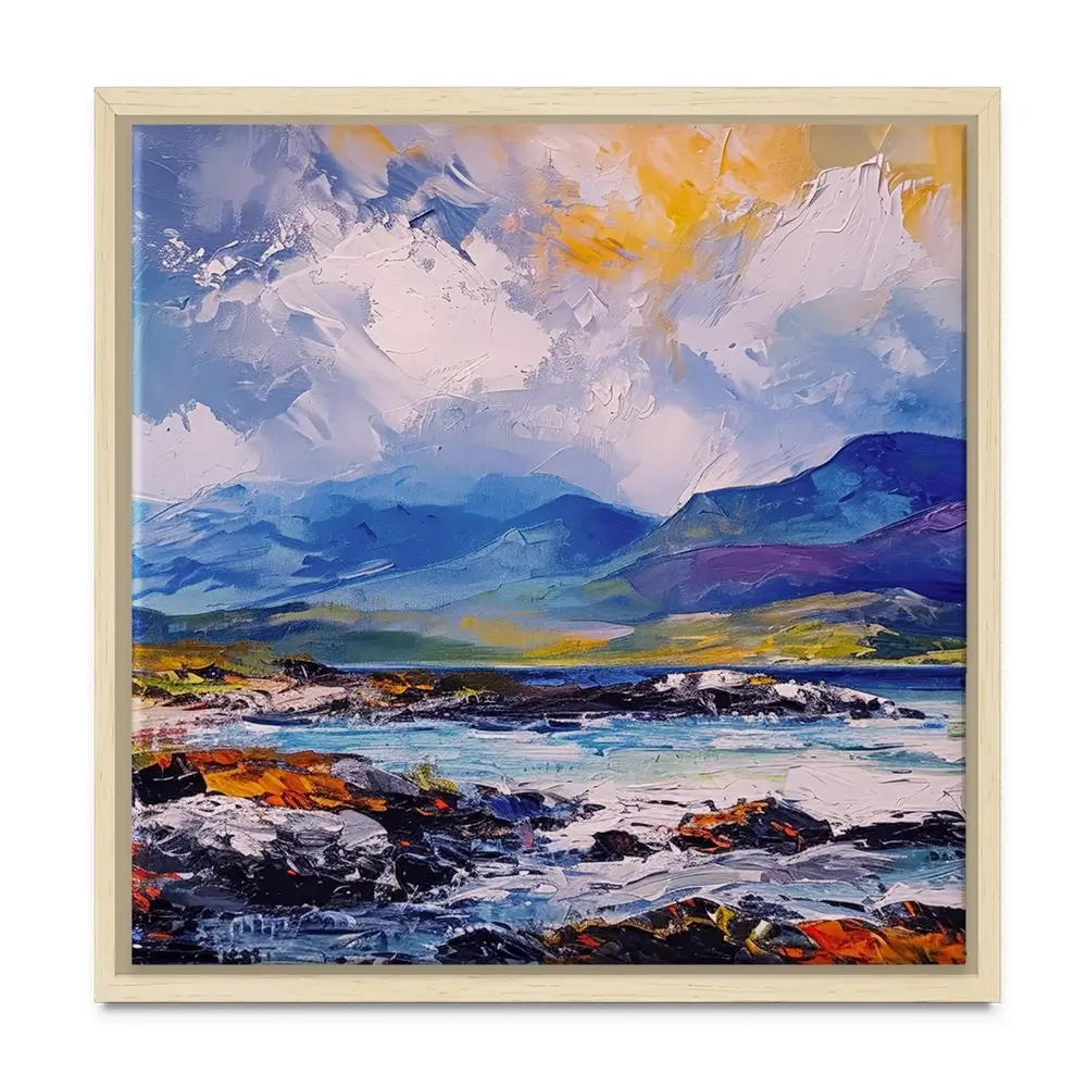 Mull Mountains Square Canvas Print Mull Mountains Square Canvas Print wall art product Art Print Shop