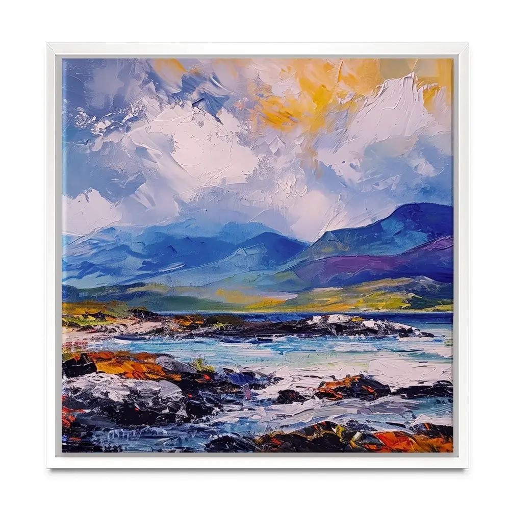 Mull Mountains Square Canvas Print Mull Mountains Square Canvas Print wall art product Art Print Shop