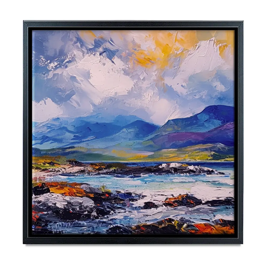 Mull Mountains Square Canvas Print Mull Mountains Square Canvas Print wall art product Art Print Shop