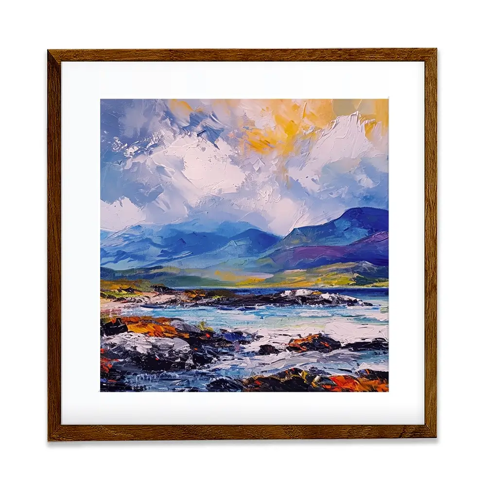 Mull Mountains Square Framed Art Print Mull Mountains Square Framed Art Print wall art product Art Print Shop