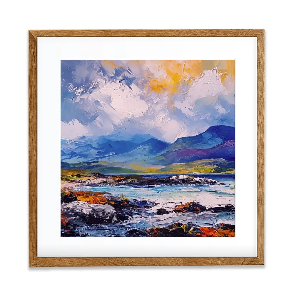 Mull Mountains Square Framed Art Print Mull Mountains Square Framed Art Print wall art product Art Print Shop