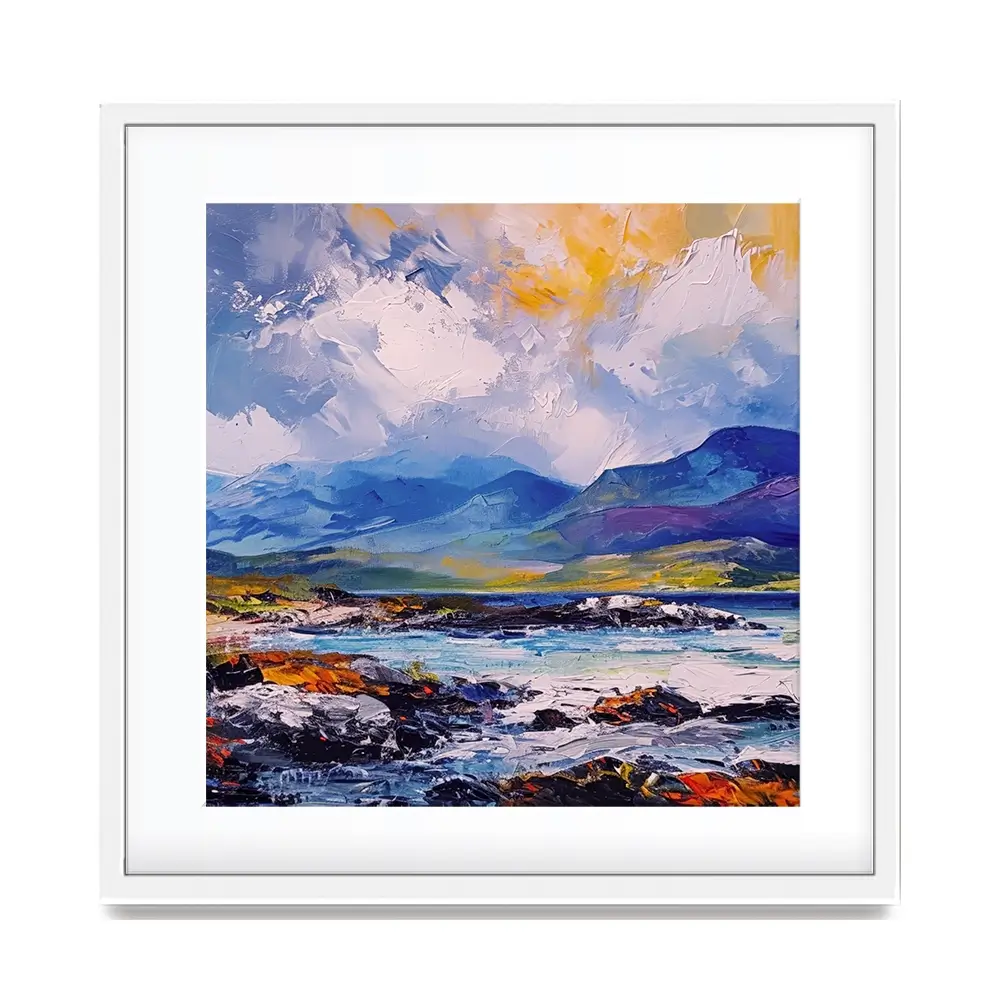 Mull Mountains Square Framed Art Print Mull Mountains Square Framed Art Print wall art product Art Print Shop