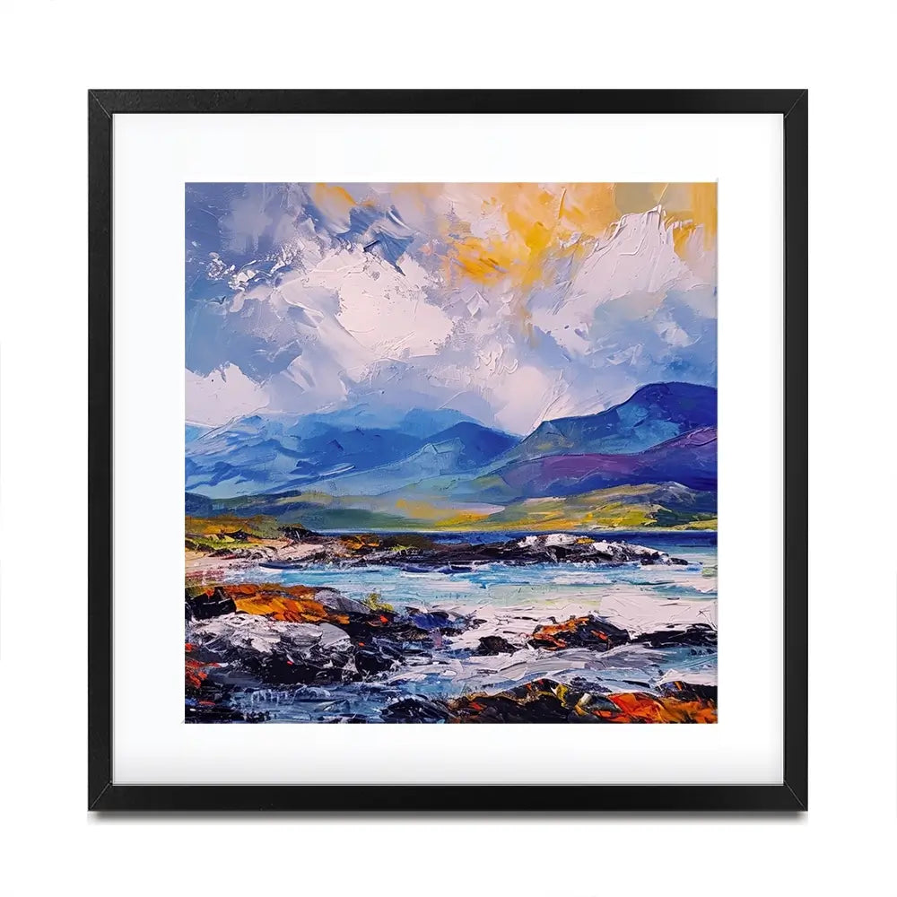 Mull Mountains Square Framed Art Print Mull Mountains Square Framed Art Print wall art product Art Print Shop