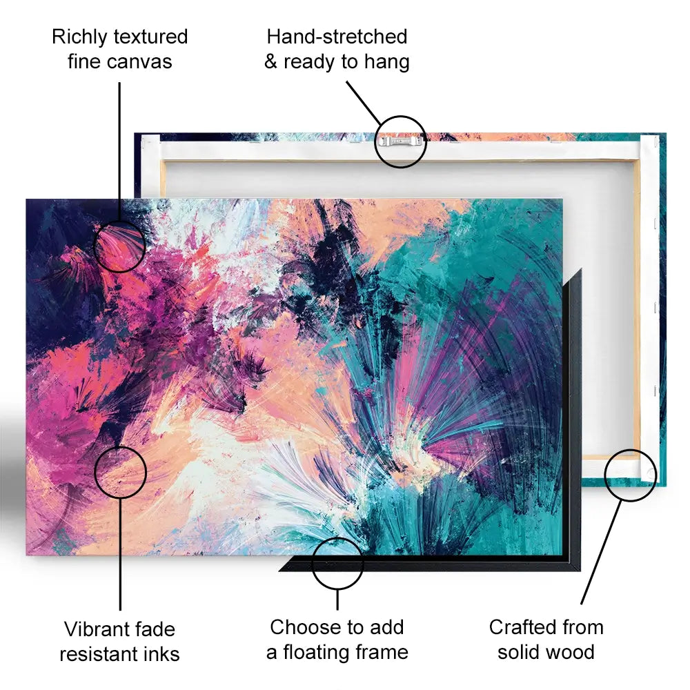 Multicoloured Abstract Canvas Print Multicoloured Abstract Canvas Print wall art product Excellent backgrounds / Shutterstock