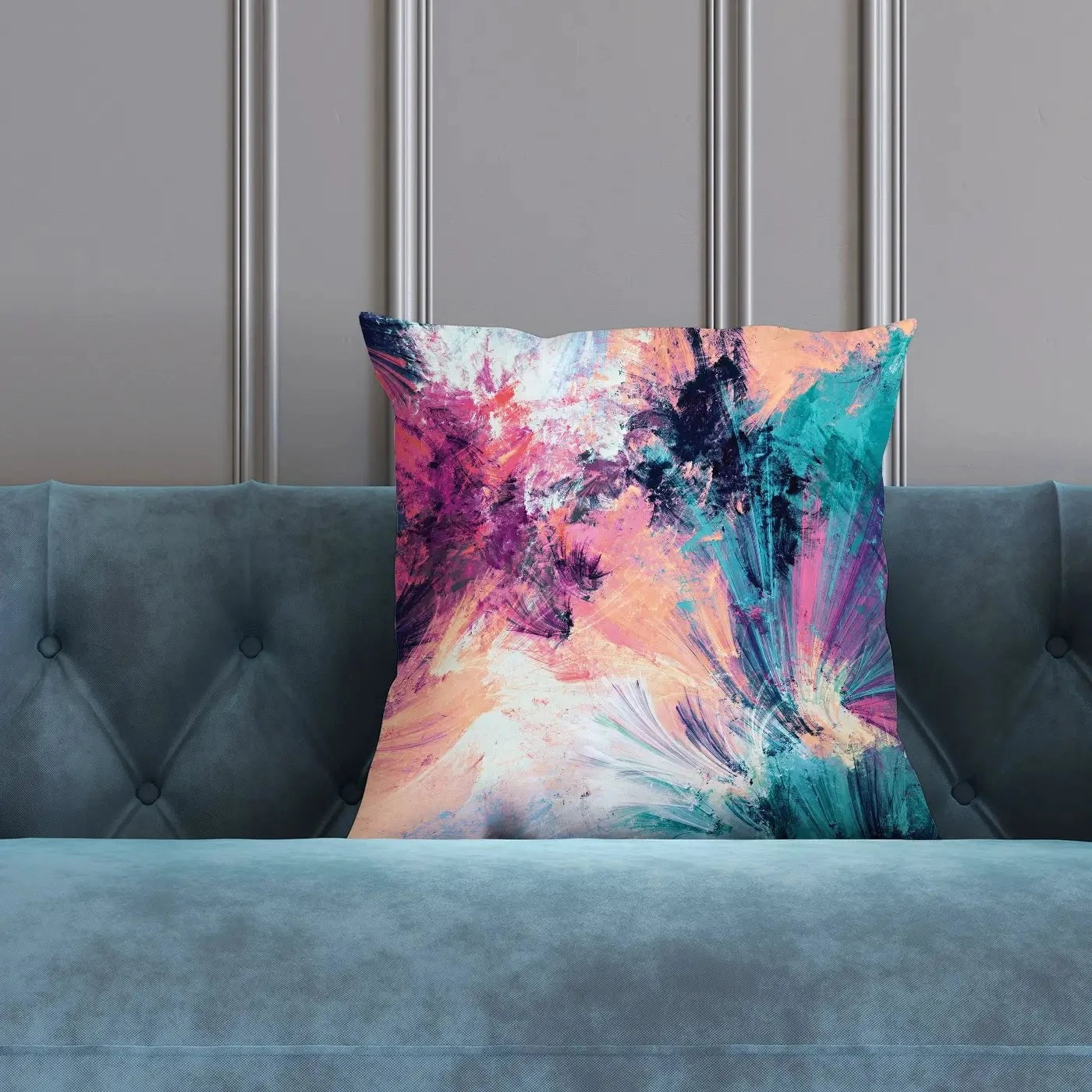 Multicoloured Abstract Cushion Multicoloured Abstract Cushion wall art product Excellent backgrounds / Shutterstock