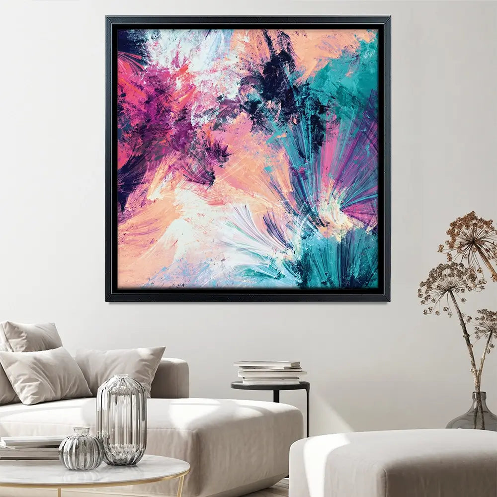 Multicoloured Abstract Square Canvas Print Multicoloured Abstract Square Canvas Print wall art product Excellent backgrounds / Shutterstock