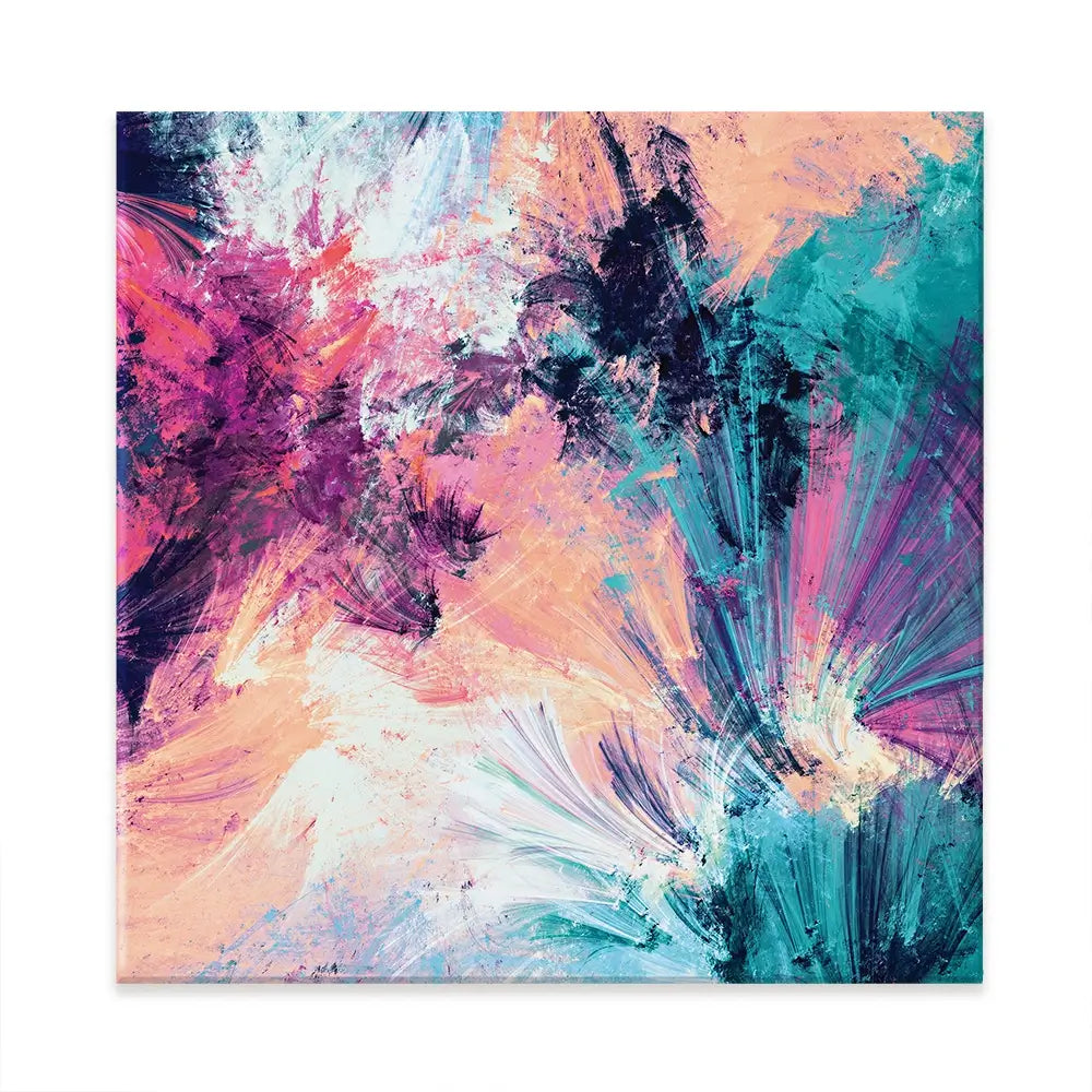 Multicoloured Abstract Square Canvas Print Multicoloured Abstract Square Canvas Print wall art product Excellent backgrounds / Shutterstock