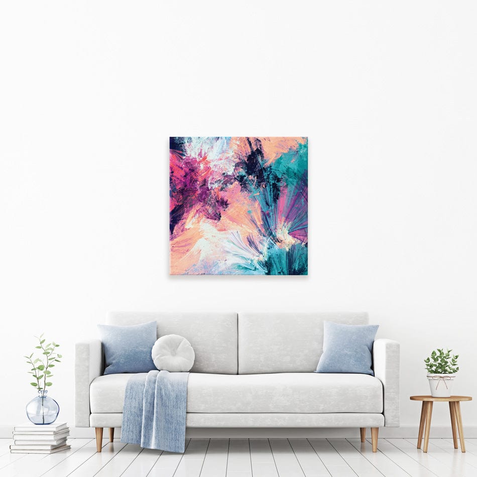 Multicoloured Abstract Square Canvas Print wall art product Excellent backgrounds / Shutterstock