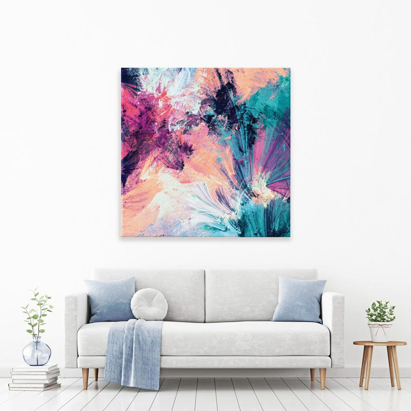 Multicoloured Abstract Square Canvas Print wall art product Excellent backgrounds / Shutterstock