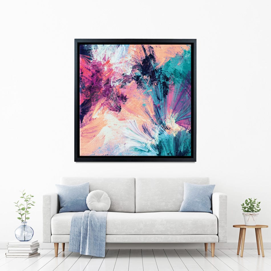 Multicoloured Abstract Square Canvas Print wall art product Excellent backgrounds / Shutterstock