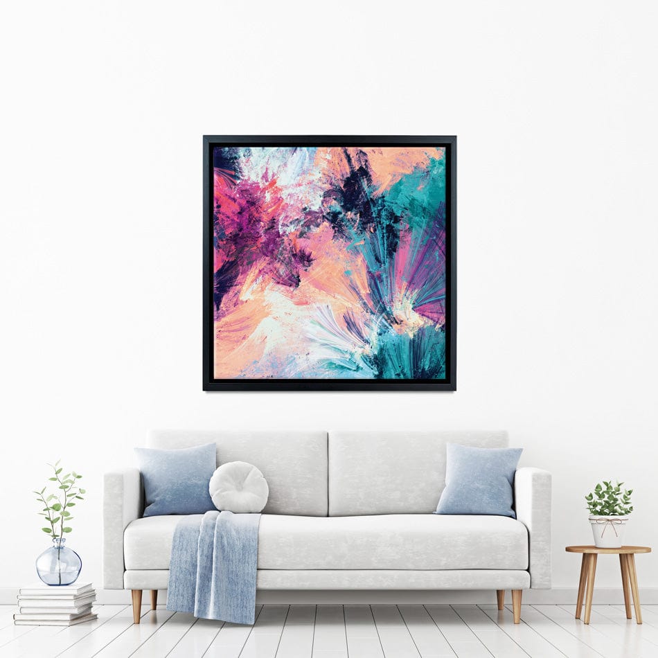 Multicoloured Abstract Square Canvas Print wall art product Excellent backgrounds / Shutterstock