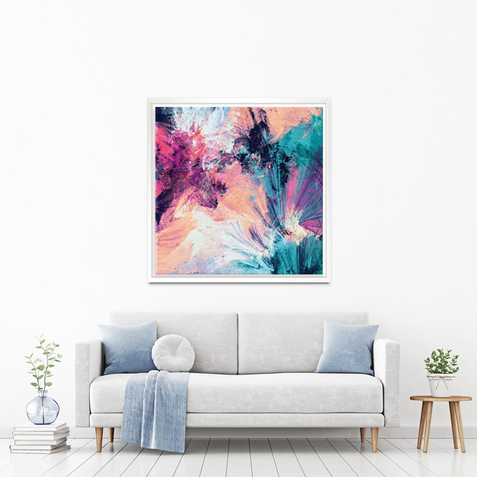 Multicoloured Abstract Square Canvas Print wall art product Excellent backgrounds / Shutterstock