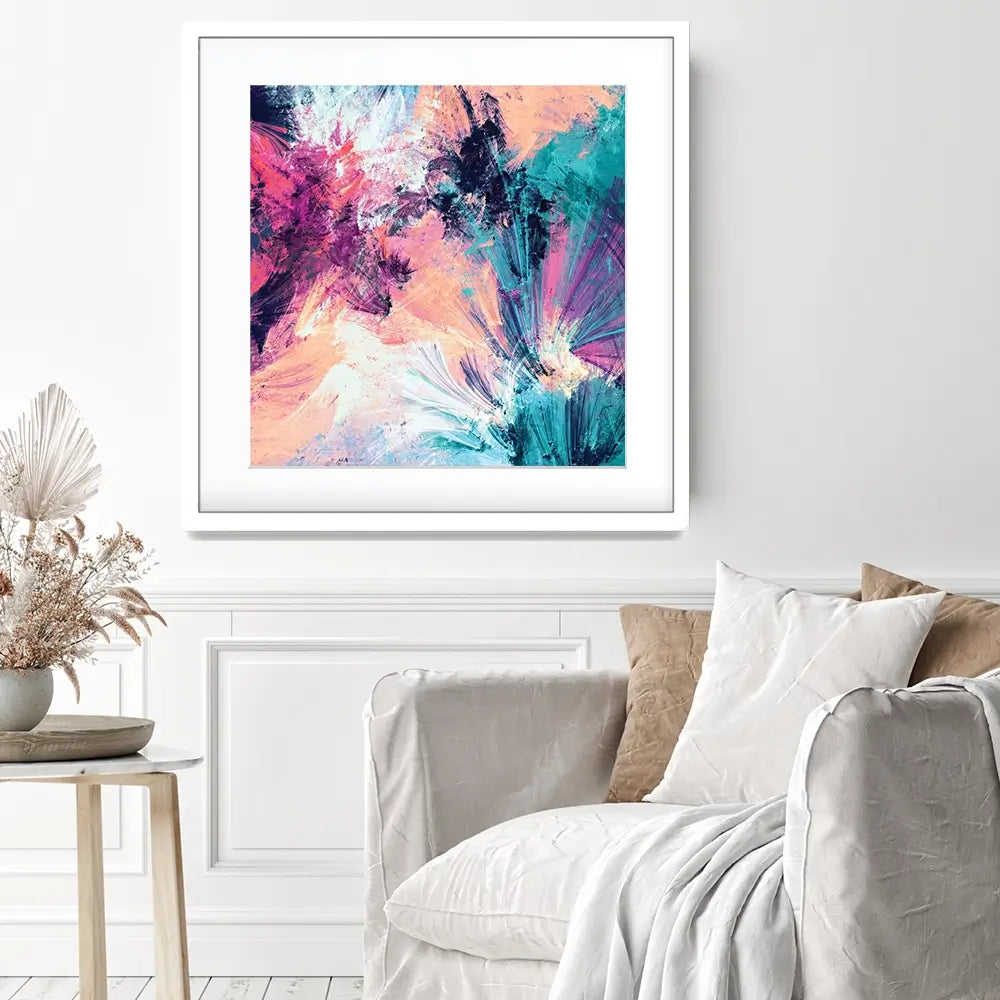 Multicoloured Abstract Square Framed Art Print Multicoloured Abstract Square Framed Art Print wall art product Excellent backgrounds / Shutterstock
