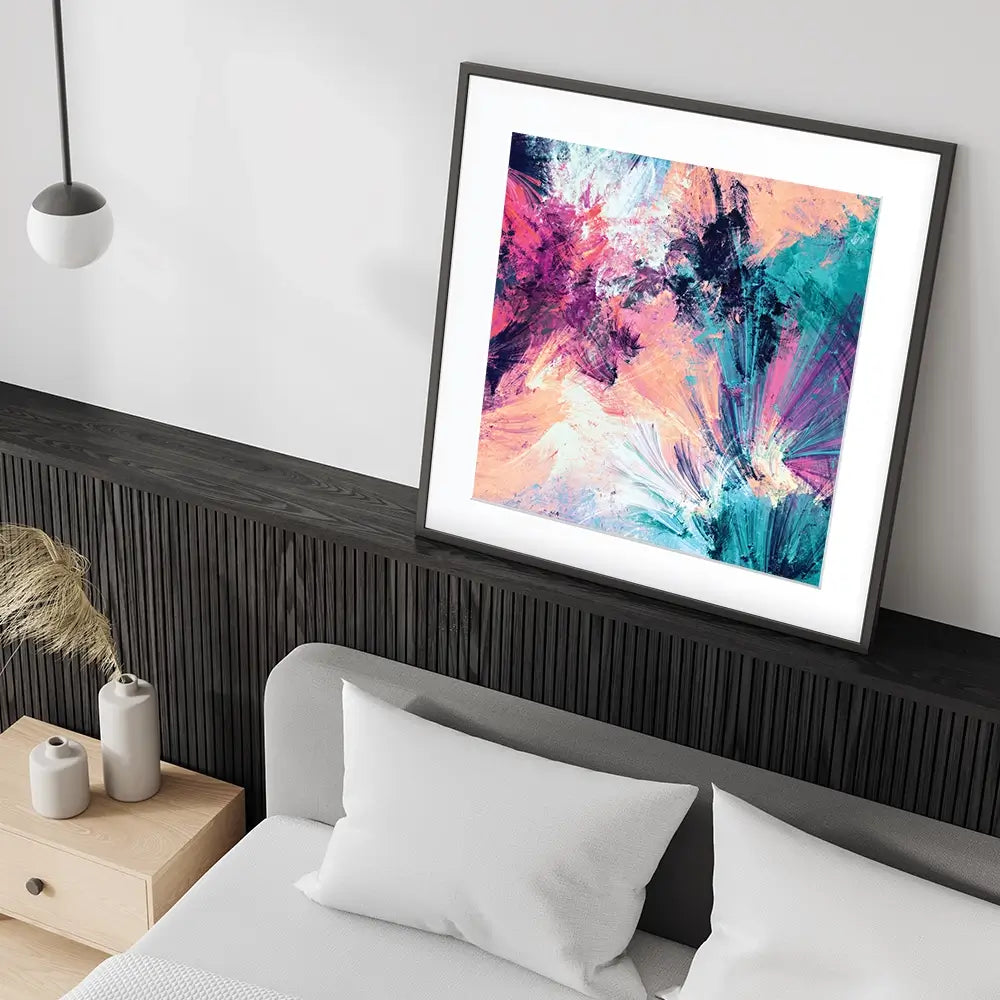 Multicoloured Abstract Square Framed Art Print Multicoloured Abstract Square Framed Art Print wall art product Excellent backgrounds / Shutterstock