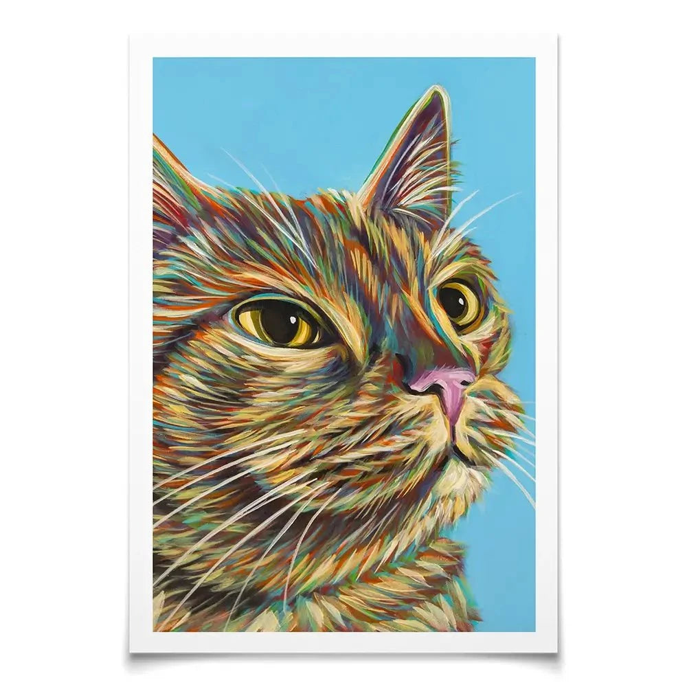 Multicoloured Cat Art Print Multicoloured Cat Art Print wall art product Carolee Vitaletti