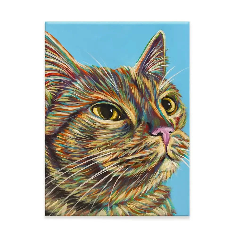 Multicoloured Cat Canvas Print Multicoloured Cat Canvas Print wall art product Carolee Vitaletti