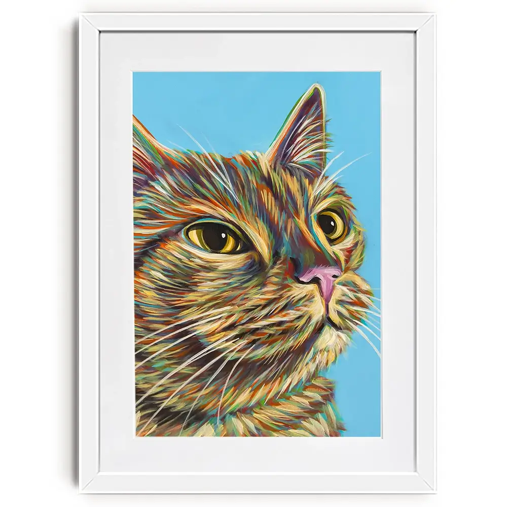 Multicoloured Cat Framed Art Print Multicoloured Cat Framed Art Print wall art product Carolee Vitaletti