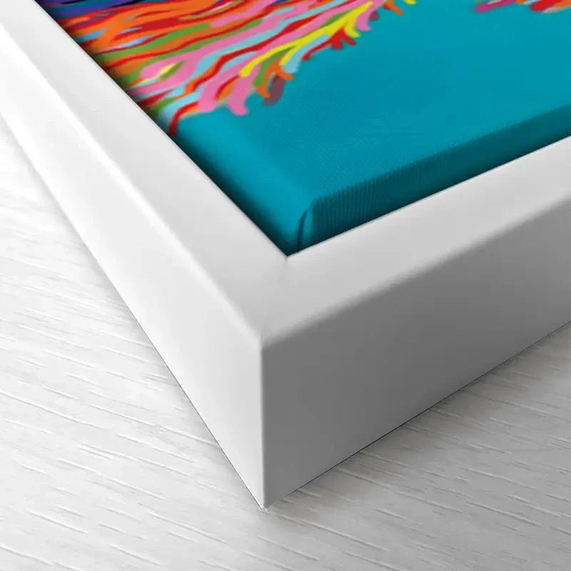 Multicoloured Cow Canvas Print Multicoloured Cow Canvas Print wall art product Independent