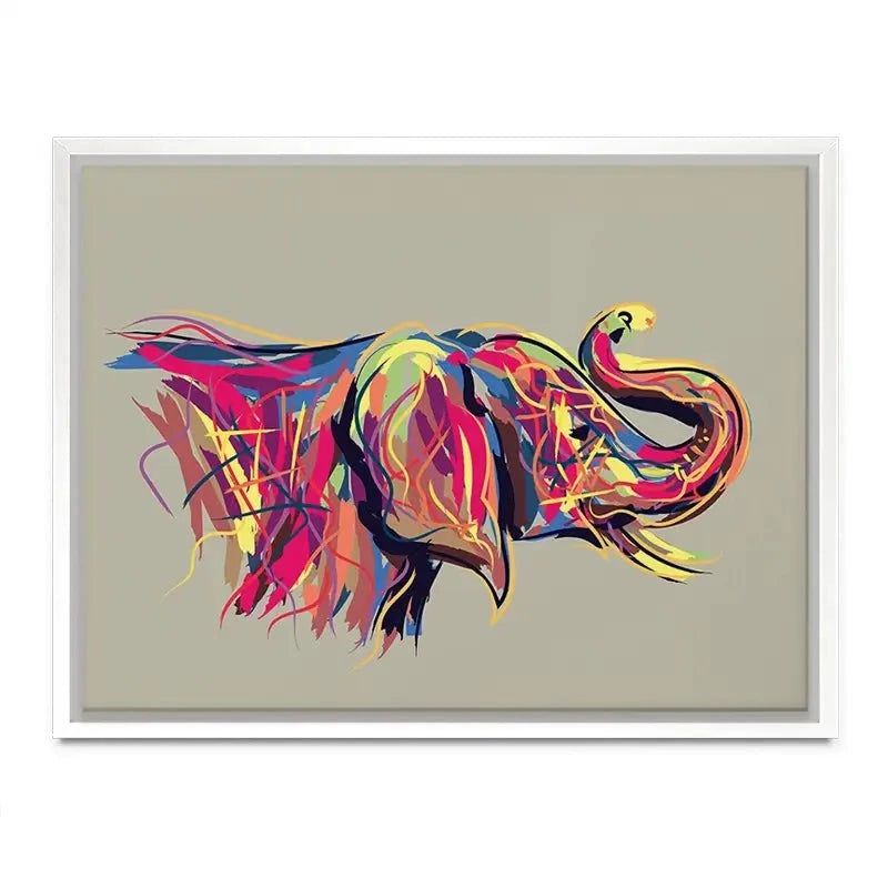 Multicoloured Elephant Canvas Print Multicoloured Elephant Canvas Print wall art product PrathapGopal / Shutterstock