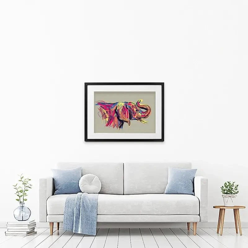 Multicoloured Elephant Framed Art Print Multicoloured Elephant Framed Art Print wall art product PrathapGopal / Shutterstock