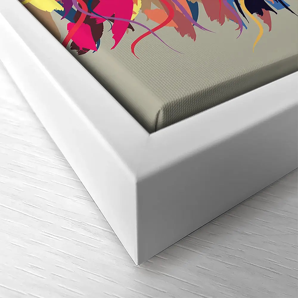 Multicoloured Elephant Square Canvas Print Multicoloured Elephant Square Canvas Print wall art product PrathapGopal / Shutterstock